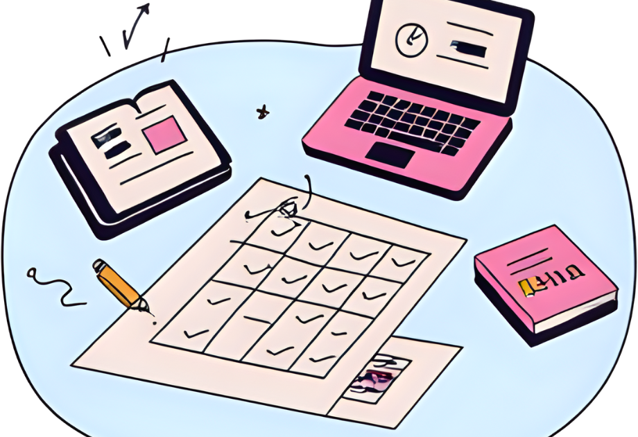 scorecard evaluation graphic of laptop and scorecard